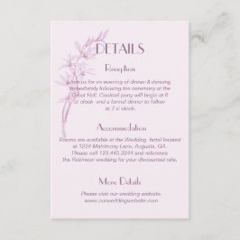 Tidslös blomning, monogram Bröllop-detaljhölje Tilläggskort