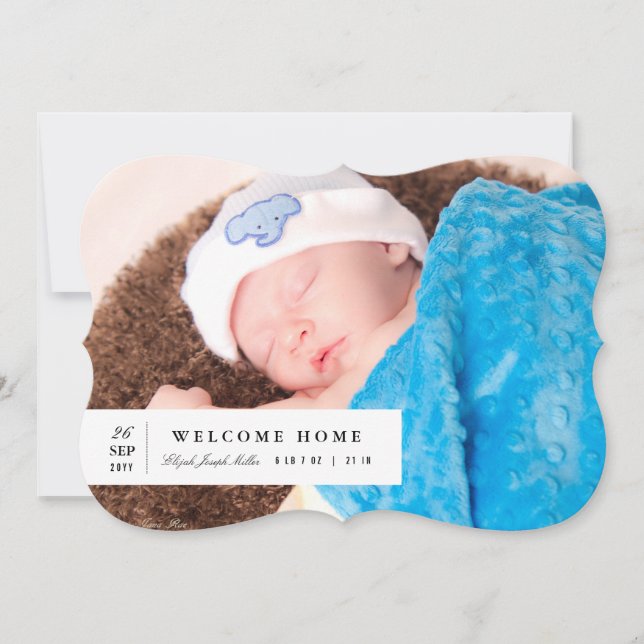 Tidslös Charm Birth-meddelande Meddelande (Framsida)