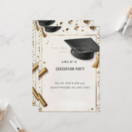 Tidslös uppnående: Studentmössa för Elegant Inbjudningar