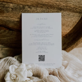 Tidslöst Vines Vapensköld Dusty Blue Details Card Inbjudningar
