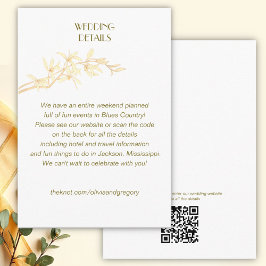 Tidslöst visitkort för information om blanka Bröll Tilläggskort