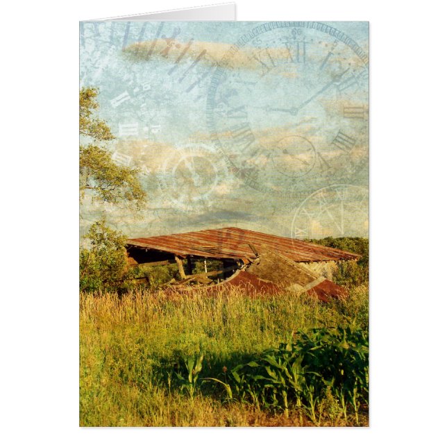 Tidsmarkeringar även när strecket är fallande hälsningskort (Framsidan)