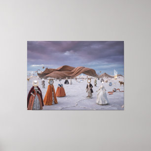 Tidsmaskerad: En Surreal Barock Dröm Canvastryck