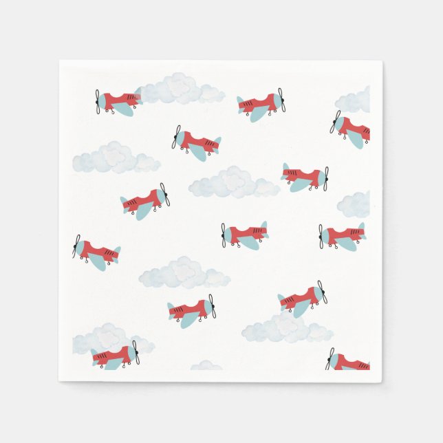 Tidsplan Flygplanets födelsedag Pappersservett (Framsidan)