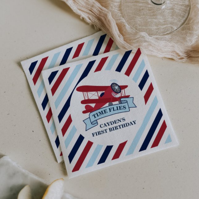 Tidsplan Flygplanets födelsedag Pappersservett (Skapare uppladdad)