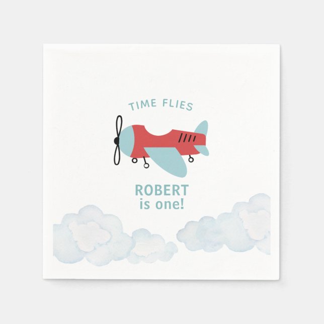 Tidsplan Flygplanets födelsedag Pappersservett (Framsidan)