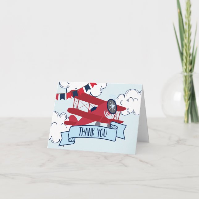 Tidsplan Flygplanets födelsedag Tack Kort (Framsida)