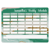 Tidsplan för personlig varje vecka