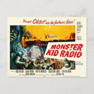 Tidsresekort från Monster Kid Radio Vykort