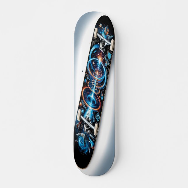 Tidsresevortex Mini Skateboard Bräda 18,5 Cm (Framsida)
