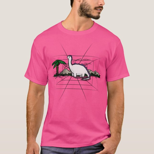 Tidsrymdsdinosaurier T Shirt (Framsida)