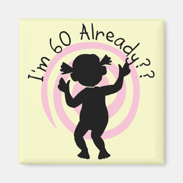 Tidsvarvning 60 redan Tshirts och presenter Magnet (Framsidan)