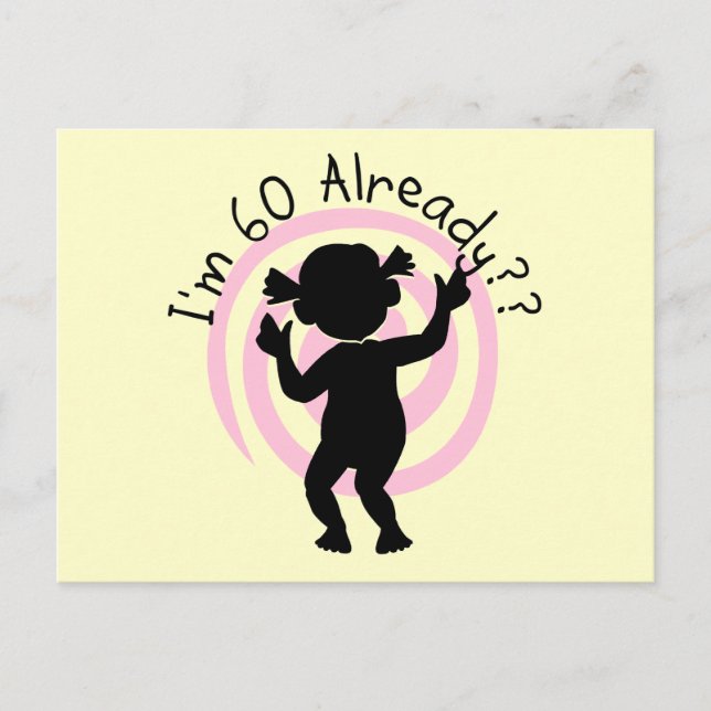 Tidsvarvning 60 redan Tshirts och presenter Vykort (Framsida)