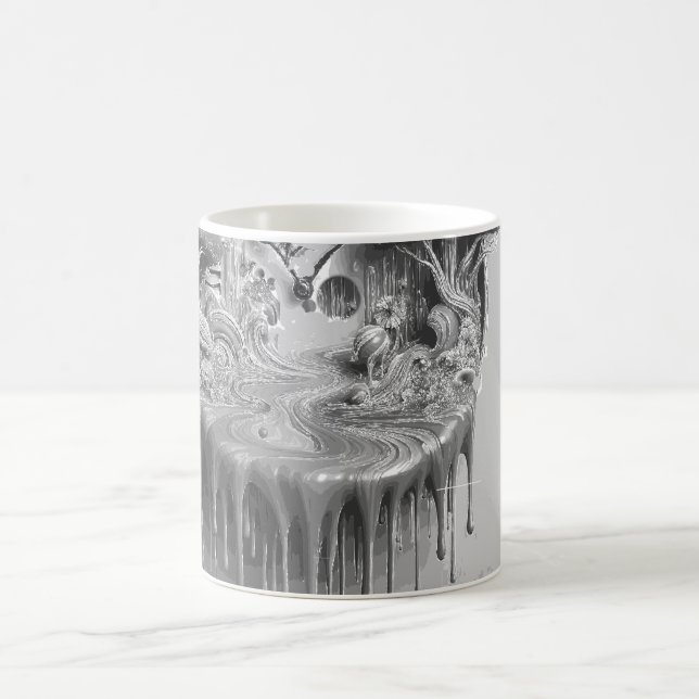 Tidsvarvning Mugg - Surreal Melged Clock Drip Desi (Center)