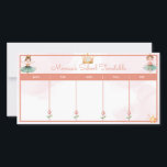 Tidtabell för skolelever i Cute ballerina<br><div class="desc">skolscheman</div>