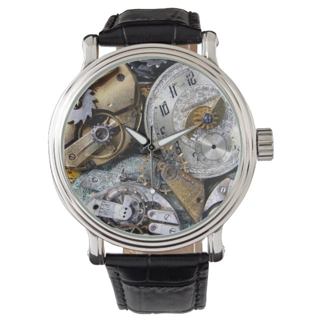 Tidtagarfickur Steampunk Victorian Vintage fickur Armbandsur (Framsida)