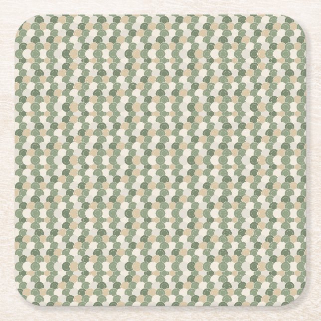 Tidvatten coaster underlägg papper kvadrat (Framsidan)