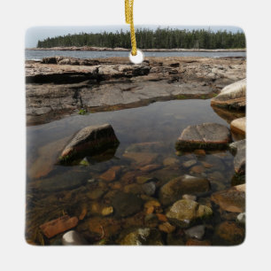 Tidvattenpöl vid Wonderland i Acadia National Park Julgransprydnad Keramik