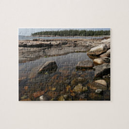 Tidvattenpöl vid Wonderland i Acadia National Park Pussel