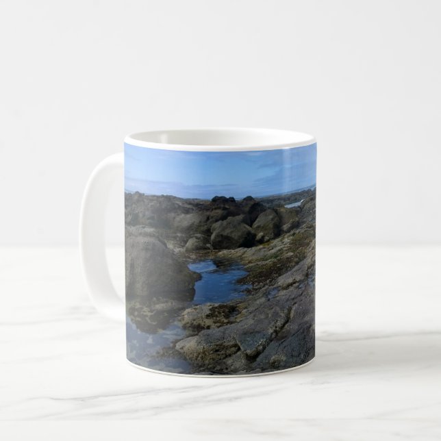 Tidvattenpussar vid Bob Creek, OR Kaffemugg (Framsida vänster)