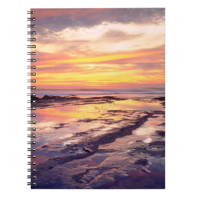 Tidvattenpussar vid Sunset Cliffs Anteckningsbok (Framsidan)