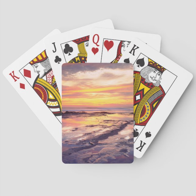 Tidvattenpussar vid Sunset Cliffs Spel Kort (Baksidan)