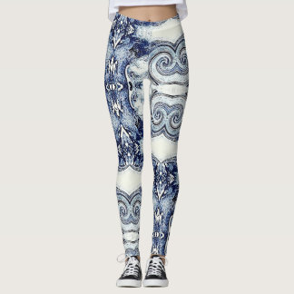 Tidvattens- vinka damasker leggings