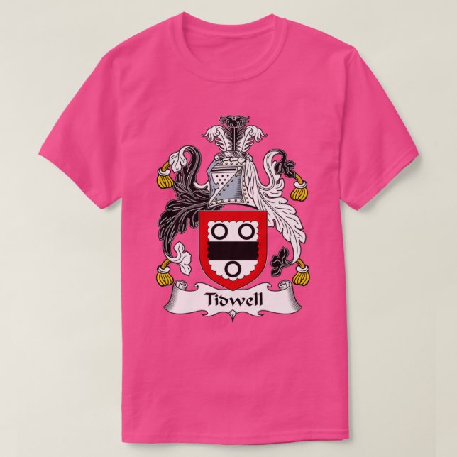 Tidwell Coat of Arms Family Crest  T Shirt (Design framsida)