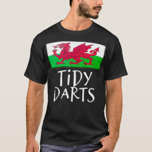 Tidy Darts lustiga Welsh Wales Flagga som säger s T Shirt