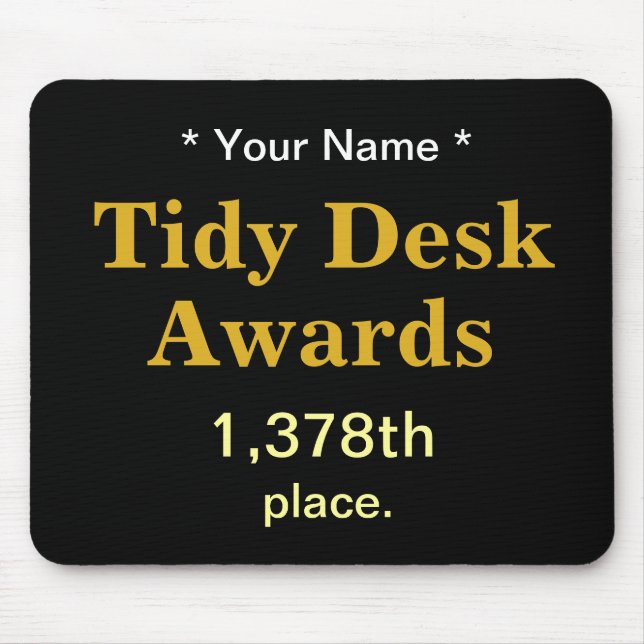 Tidy Desk Awards Lägg till Namn Cruel Coworkers Jo Musmatta (Framsidan)