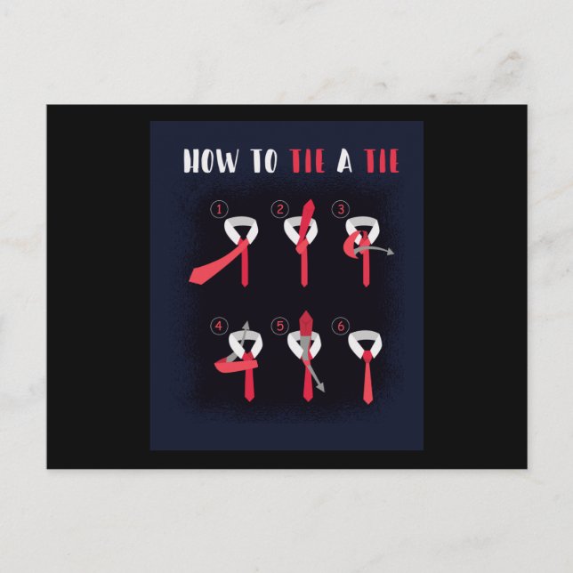Tie a Tie Vykort (Framsida)