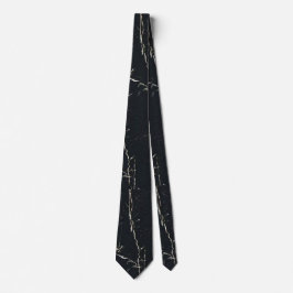 Tie, Black Marble Neck Tie Slips