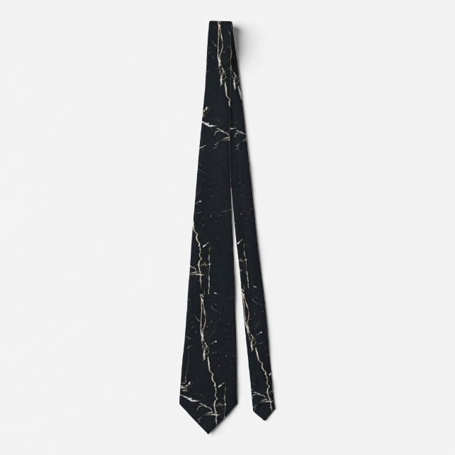 Tie, Black Marble Neck Tie Slips (Framsida)