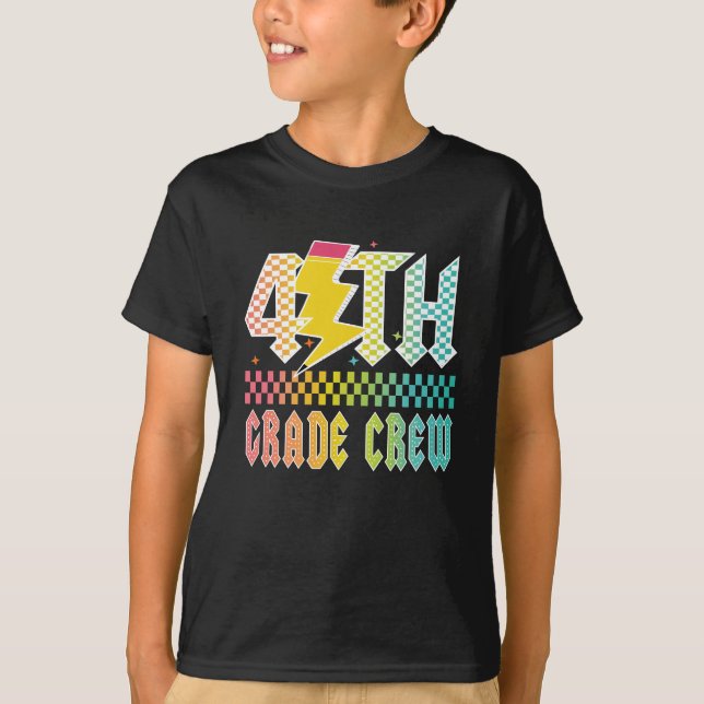 Tie dag 4 Klass första skoldagen T Shirt (Framsida)