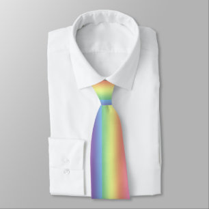 Tie (dbl-sidan) - Regnbåge rand (vert) Slips