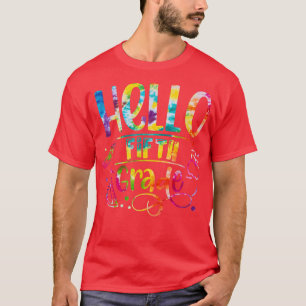 Tie Die Hej 5:e Klass Back to school Lacher Kid T Shirt