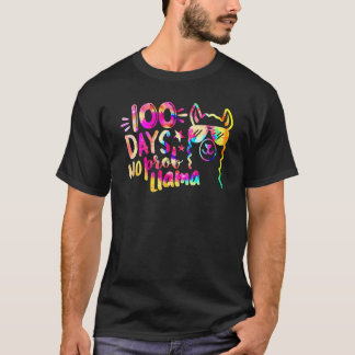 Tie Dye 100 Skoldagar Inga Prob Llama Lärare 1 T Shirt