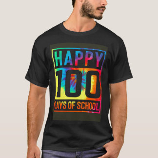 Tie Dye 100 Skoldagar Pojkar Flicka Lärare 100:e T Shirt