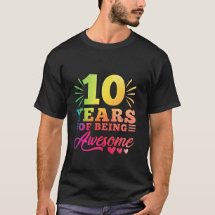 Tie Dye 10-årig 10-flicksår Bei T Shirt