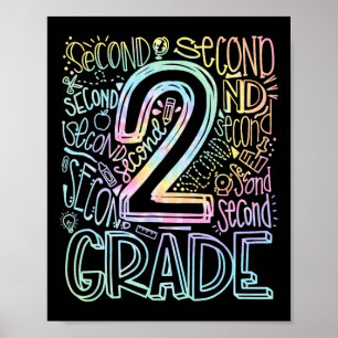 Tie Dye 2:a klass typografi team andra klass te Poster
