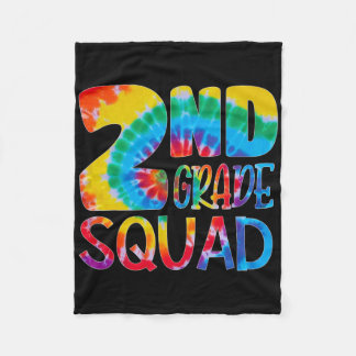 Tie Dye 2:a klassens squad lärare elev första dage Fleecefilt