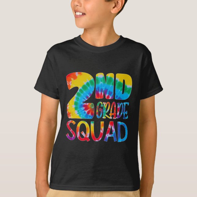 Tie Dye 2:a klassens squad lärare student första d T Shirt (Framsida)