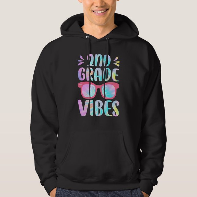 Tie Dye 2:a klassens vibbar Andraklassarnas trupp  Hoodie (Framsida)