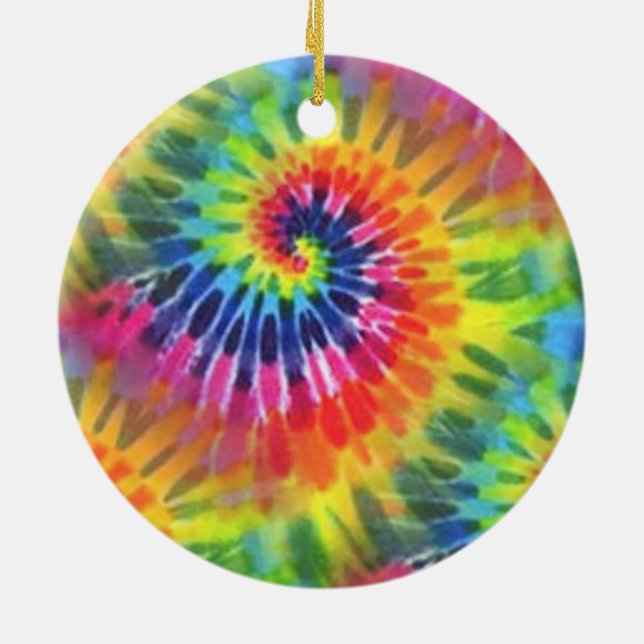 Tie Dye 2 Julgransprydnad Keramik (Baksidan)