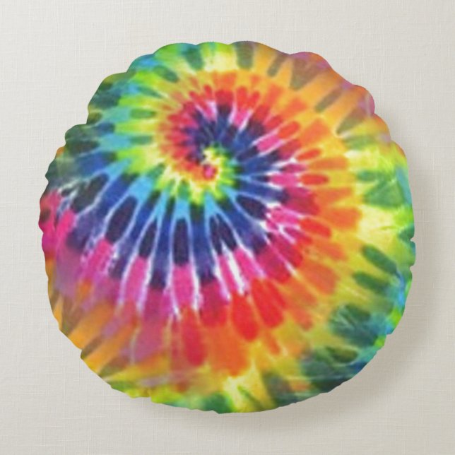 Tie Dye 2 Rund Kudde (Framsidan)