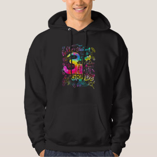 Tie Dye 3:e klassens typografiteam Tredje klass lä Hoodie