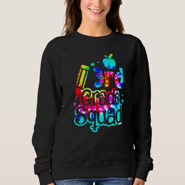 Tie Dye 3rd Klass Squad Back to school Lärare Ki T Shirt (Framsida)