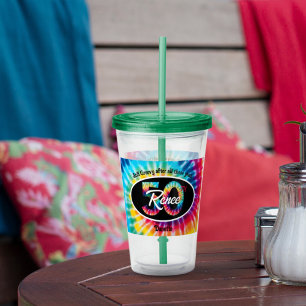 Tie Dye 50:e födelsedagen Take Away Mugg