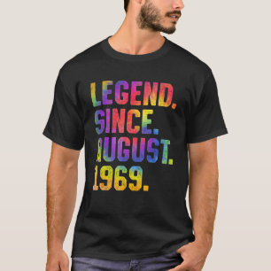 Tie Dye 54th Birthday Legend sedan augusti 1969 54 T Shirt