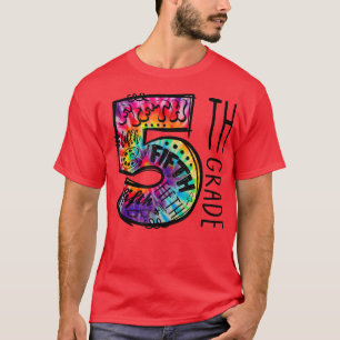 Tie Dye 5th Klass Hippie Back to school Student Te T Shirt